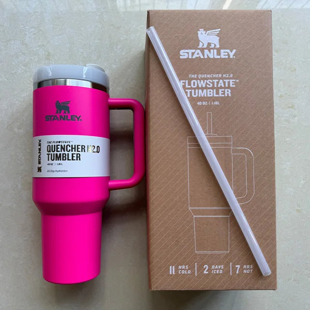 stanley 40oz tumbler with handle and straw | Stanley Quencher H2.0 FlowState Stainless Steel Vacuum Insulated Tumbler with Lid and Straw for Water, Iced Tea or Coffee